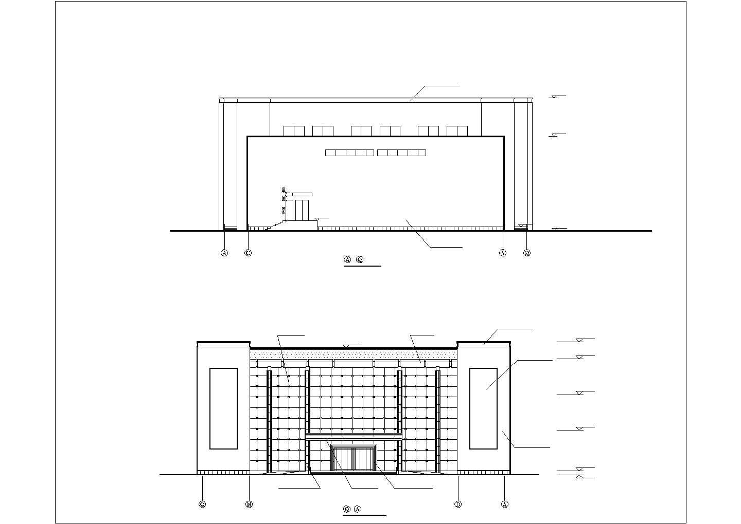 南京栖霞区某酒店1300平米3层框架结构会议中心建筑设计CAD图纸