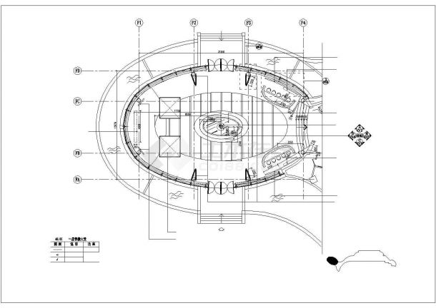 某新建小区750平米单层框架结构售楼中心装修施工设计CAD图纸-图一