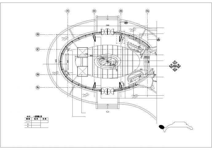 某新建小区750平米单层框架结构售楼中心装修施工设计CAD图纸_图1