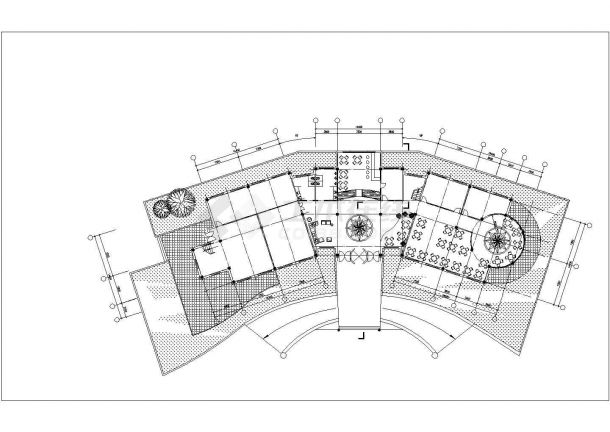 温州某小区1975平米3层框架结构休闲会所平立剖面设计CAD图纸-图一