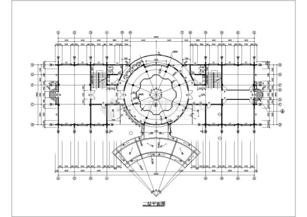 达州市某小区3600平米4层框架结构小区会所建筑设计CAD图纸-图一