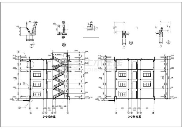 达州市某小区3600平米4层框架结构小区会所建筑设计CAD图纸-图二