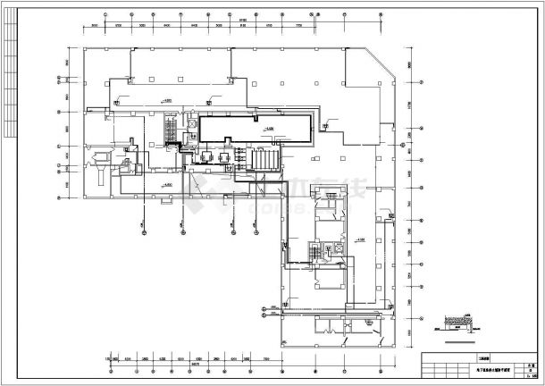 长64米 宽28米 -1+23层偏L型大厦单身公寓楼给排水设计施工图纸-图二