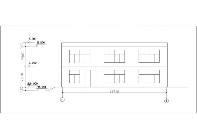烟台市某小区250平米2层砖混结构民居住宅楼建筑设计CAD图纸_图1
