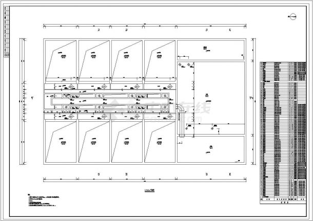 曝气生物滤池（50000）-工艺施工图-图二