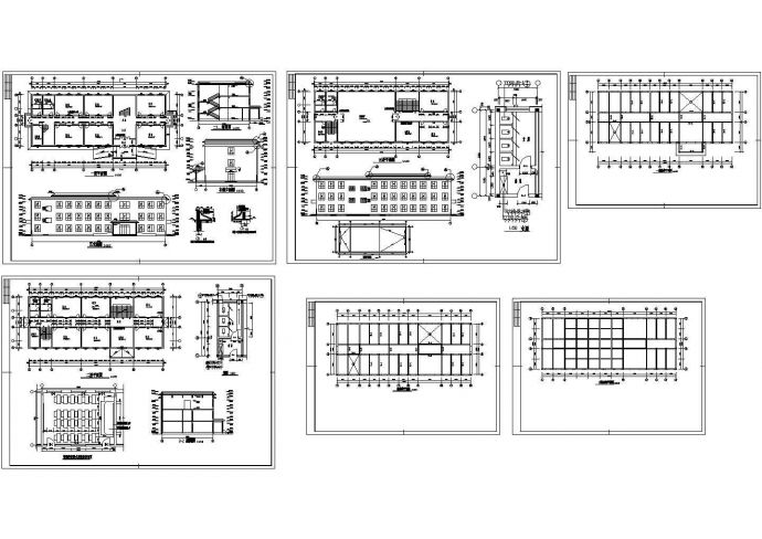 某三层砖混结构综合教学楼建筑方案图_图1