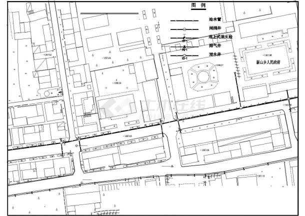 [四川]社区新村建设给水工程施工图设计cad图纸-图二
