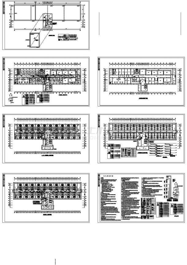 某5层7921平米框架住院手术综合楼电施设计图-图一