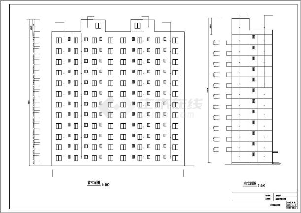 某小区占地410平米12层框架结构住宅楼全套建筑设计CAD图纸-图二