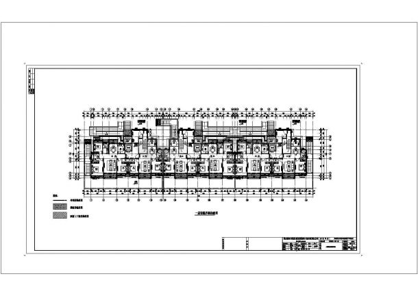 2020建筑消防火新规后户型图设计cad（两梯两户三单元-三房两厅两卫+两房两厅一卫 梯北侧。一字型。18F ）-图一
