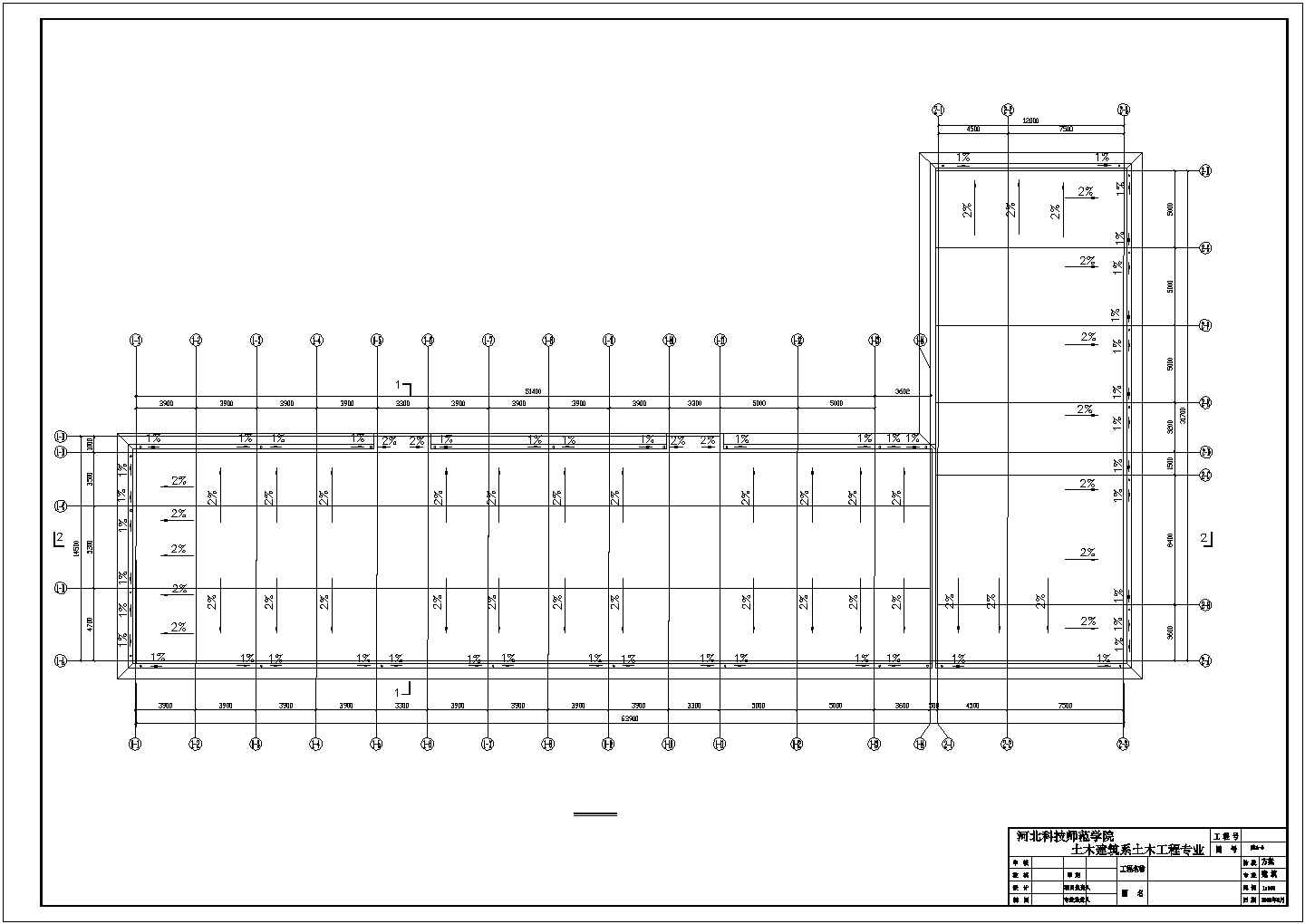 某中型4层框架结构商务宾馆全套建筑设计CAD图纸