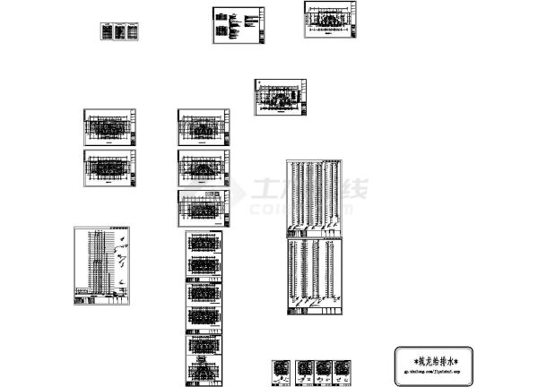 高层住宅小区给排水全套施工图纸(cad)-图二