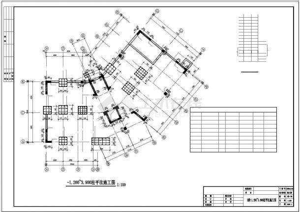 某小区框剪型小高层建筑cad工程施工设计图纸-图二