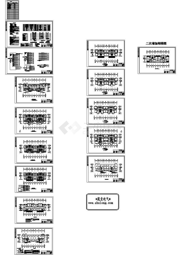 某地区六层小区住宅楼电气施工图纸(cad)-图一