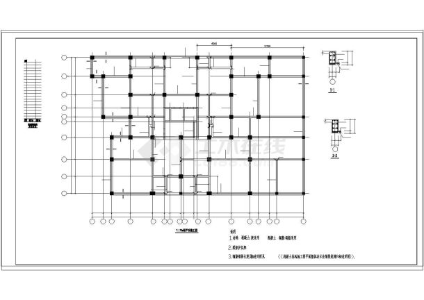 某全套19层住宅结构cad施工工程设计图纸-图一