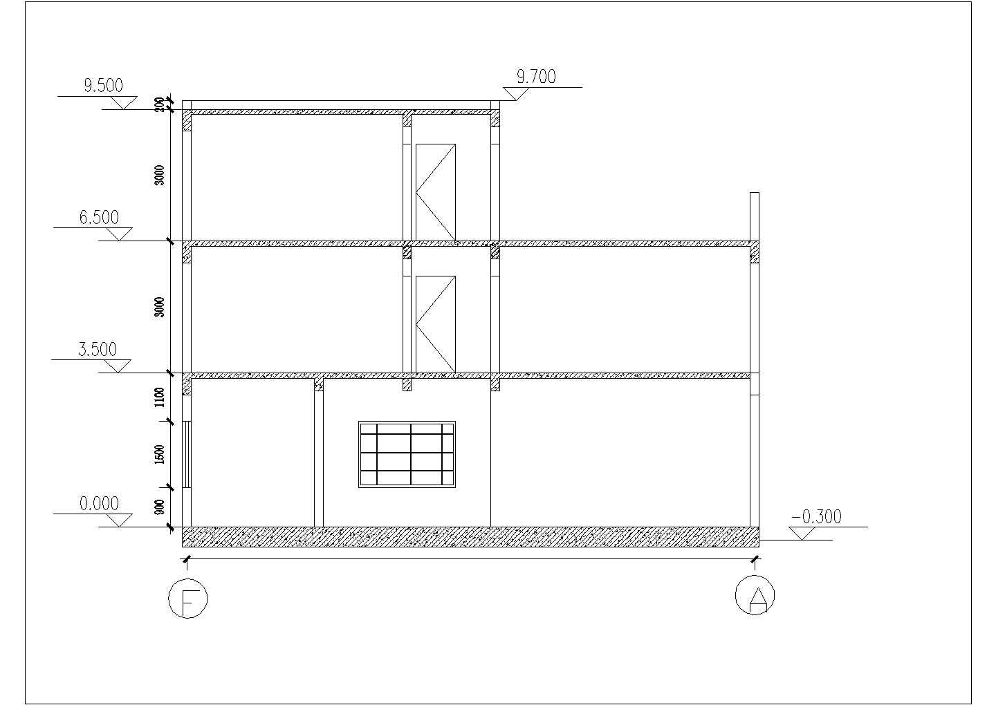 320平米3层砖混结构单体乡村别墅建筑设计CAD图纸