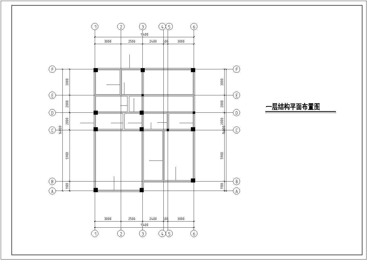 昆明市某村镇3层框混结构单体乡村别墅结构设计CAD图纸