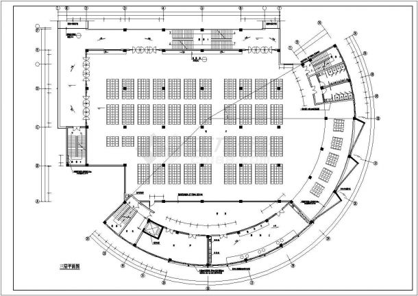四川某国际学校8200平米五层框架结构学生食堂建筑设计CAD图纸-图一