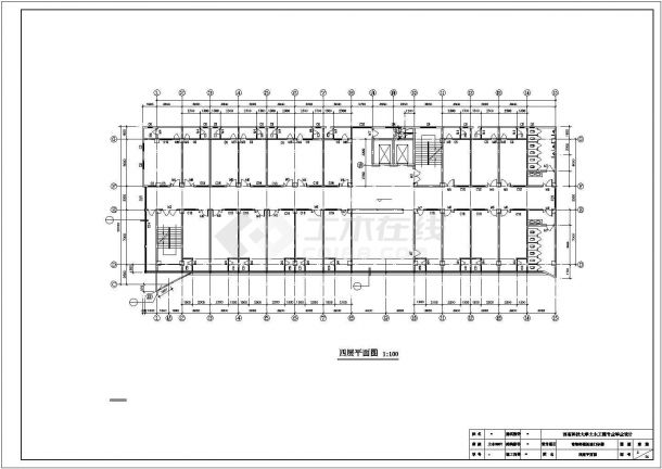 金华市某医院5500平米5+1层框架结构住院大楼建筑设计CAD图纸-图二