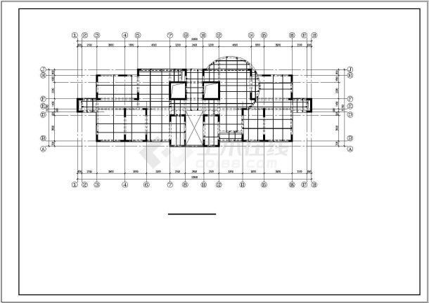 小高层住宅框剪结构设计cad施工工程图纸-图一