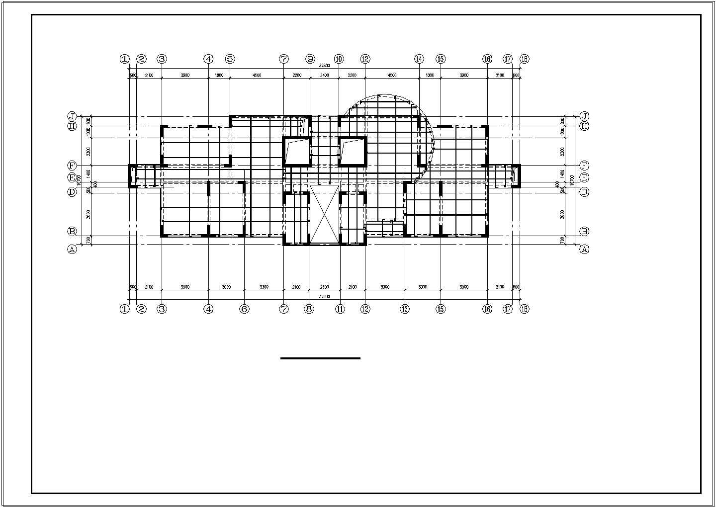 小高层住宅框剪结构设计cad施工工程图纸