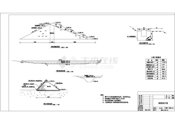 小流域坝系清淤加固工程设计CAD图纸-图二