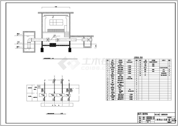 南昌某院二级泵站设计CAD图纸-图一