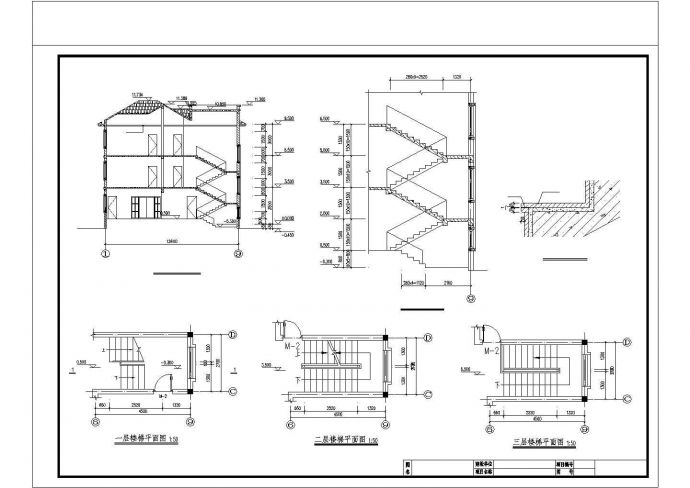 12.6x12m三层大别墅建筑结构全套施工图_图1