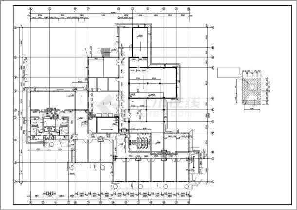 2100平米4层框架结构民宿酒店建筑CAD设计图纸（含阁楼和地下室）-图二