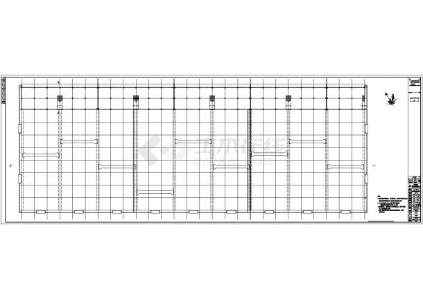 某公司单层钢结构厂房CAD图纸设计-图二