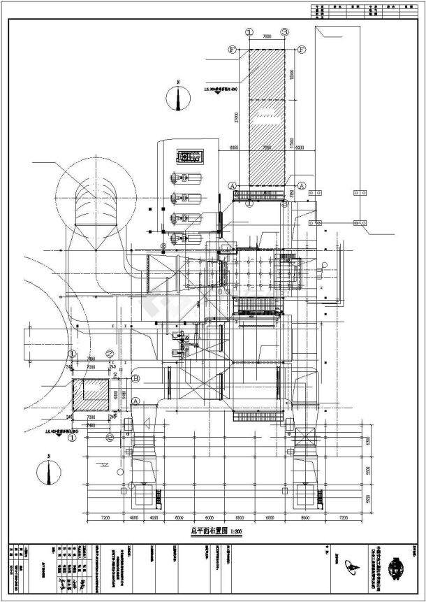 火电厂综合楼基础施工图cad 图纸-图二