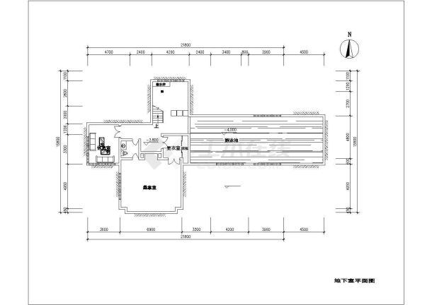 某豪华别墅CAD平面布置参考图-图一