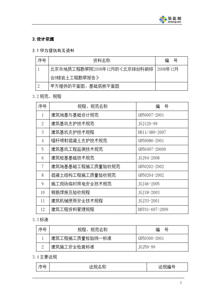 北京某工程 基坑支护设计与施工组织方案-图二