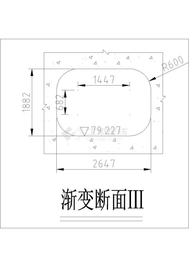 某低水头式水电站吸管cad施工设计图纸-图二