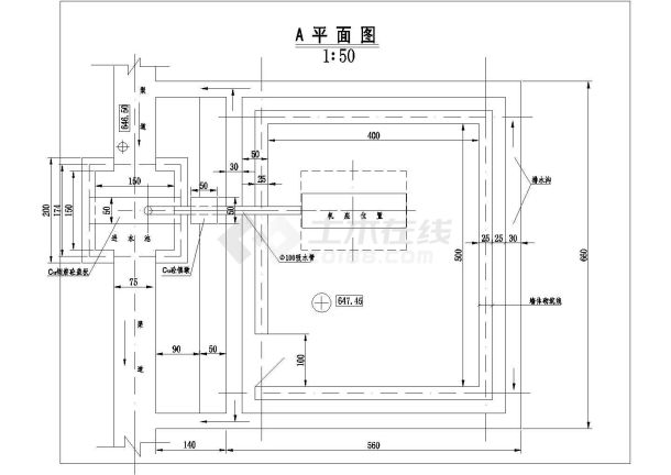 某电灌站工程施工建筑cad图纸-图二