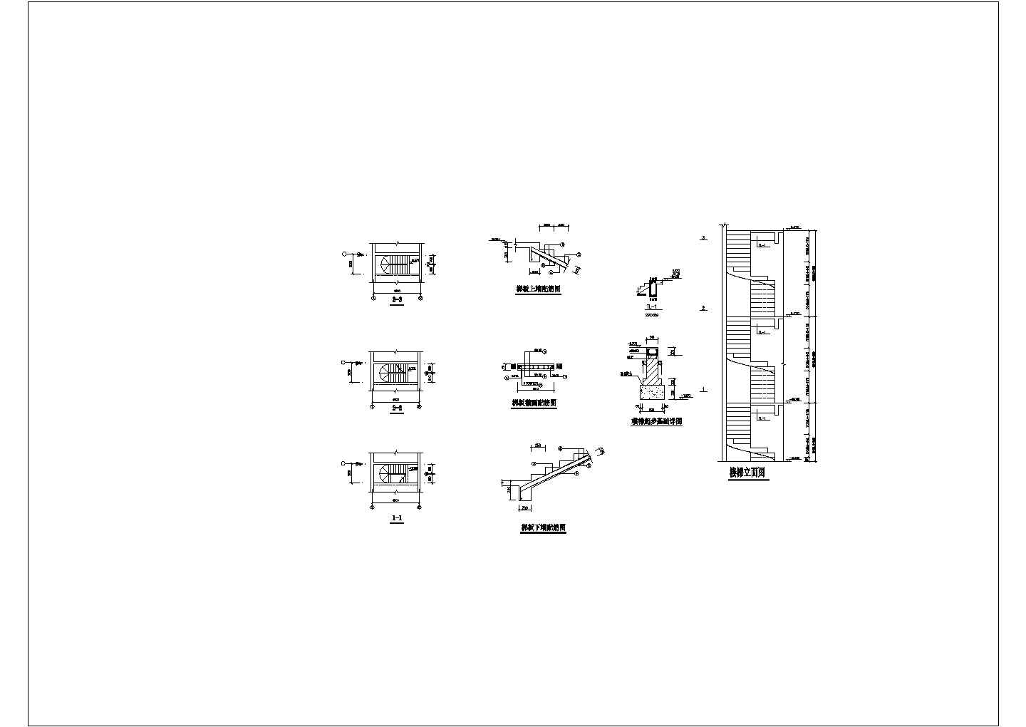 180度的旋转楼梯CAD图纸设计