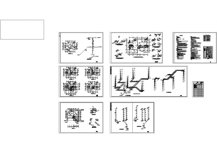 某七层住宅给排水成套施工CAD图纸设计_图1