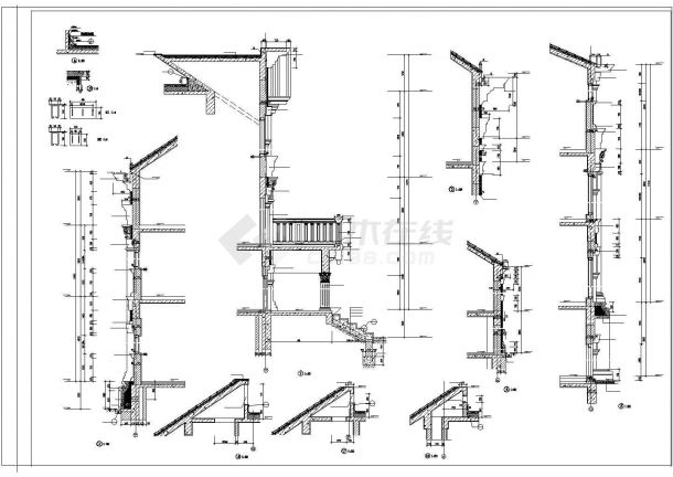 意大利风格整套独立别墅建筑cad施工设计图纸-图二