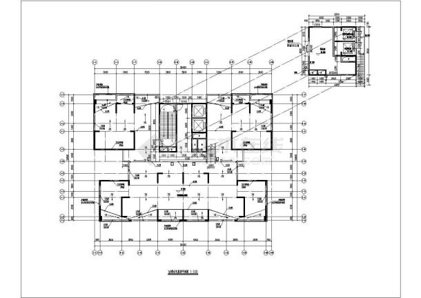 某大型超高层框架结构商住楼建筑设计CAD图纸（1-3层商用）-图一
