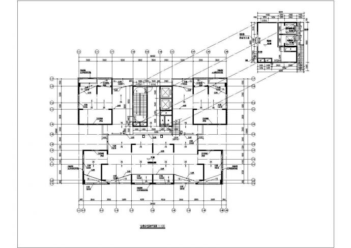 某大型超高层框架结构商住楼建筑设计CAD图纸（1-3层商用）_图1