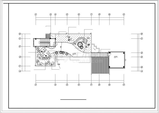 住宅小区内会所全套cad建筑施工设计图纸-图一