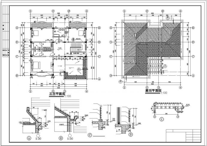 某地区超豪华级别墅建筑cad施工设计图纸_图1