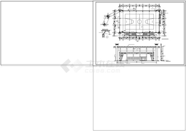 某操场全套建筑设计cad施工图纸-图二