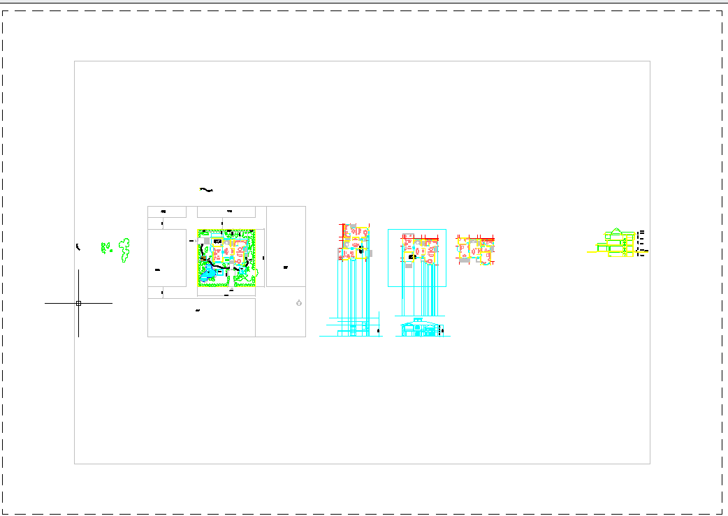 某地小区两层别墅建筑设计CAD图
