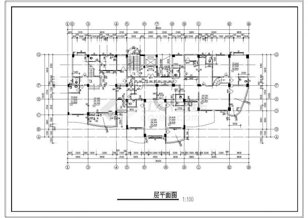 高层住宅楼整套建筑cad设计施工图纸-图二