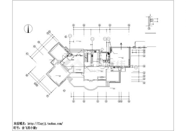 长24米 宽10米 2层不规则别墅给排水设计图-图一