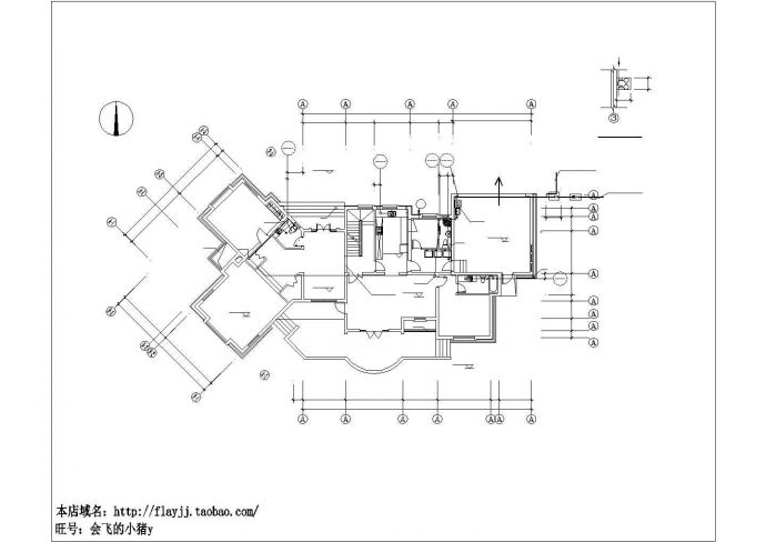 长24米 宽10米 2层不规则别墅给排水设计图_图1