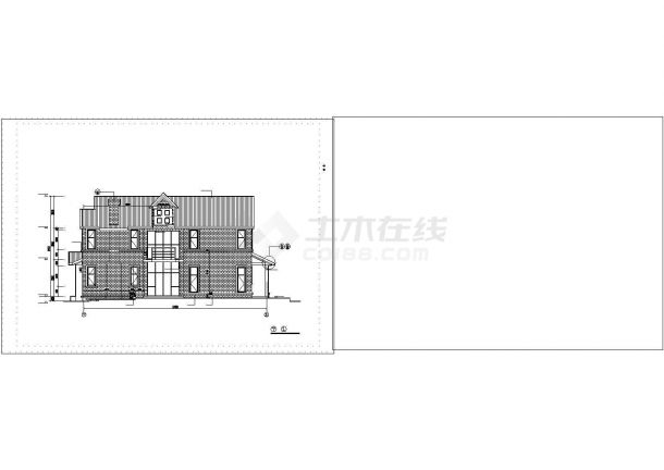 帝豪花园二层别墅建筑设计cad全套施工图纸-图一