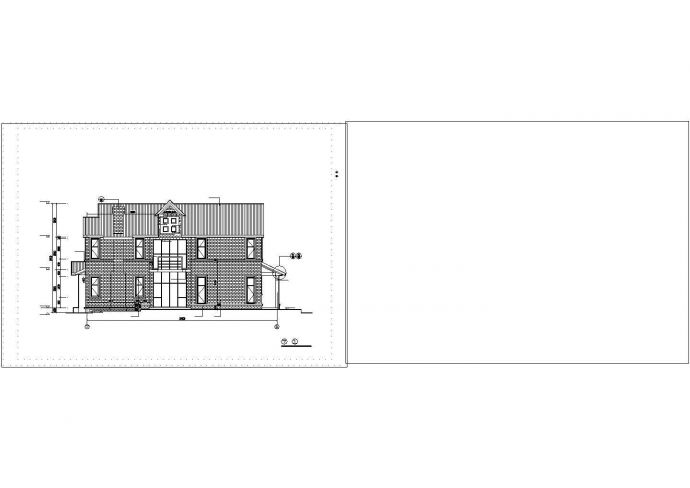 帝豪花园二层别墅建筑设计cad全套施工图纸_图1