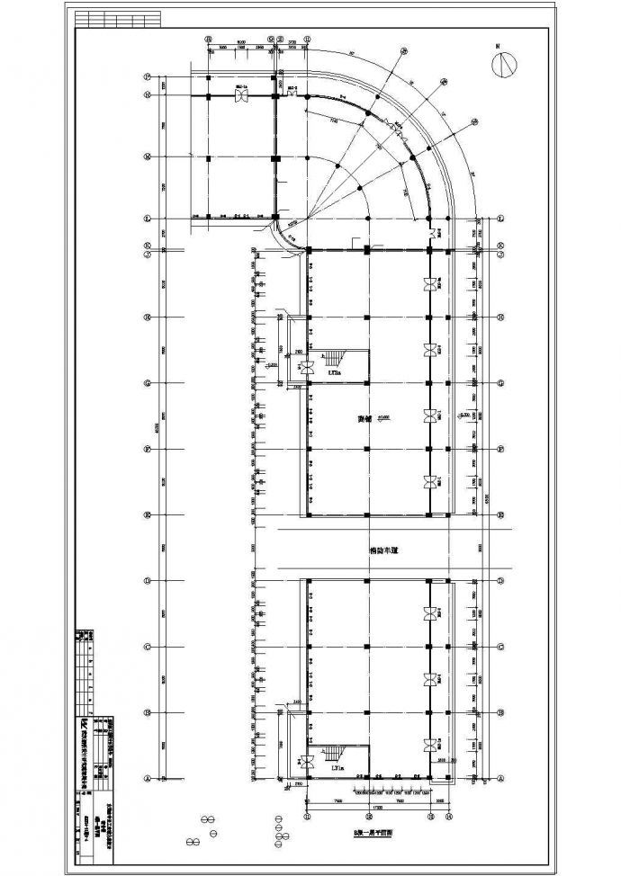 某地区大型宿舍楼建筑设计cad施工图(带效果图)_图1